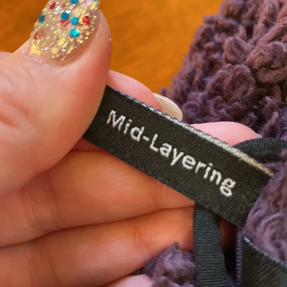 Avalanche Purple Fuzzy Jacket Zip Midlayer Thermalation Medium M GUC - Picture 7 of 8